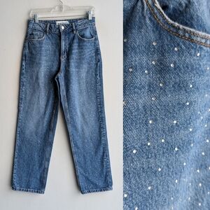 Dynamite Rhinestone Straight Leg Jeans